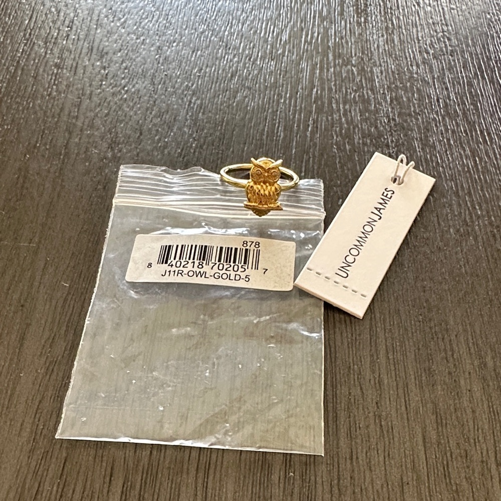Uncommon James Gold-Tone Owl Ring